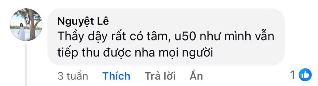 Phản hồi học viên 1